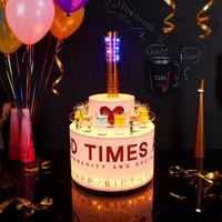 Présentoirs à gâteaux ronds personnalisés en acrylique, plateaux pour verres à shot, présentoirs VIP lumineux pour gâteaux d'anniversaire et service de bouteilles