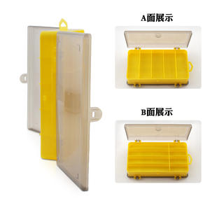 Boîte de rangement portable pour matériel de pêche, 17,5 cm, en ABS, noir, cyan, jaune, orange, rouge, vert, double face, épaissie - Product Image 2