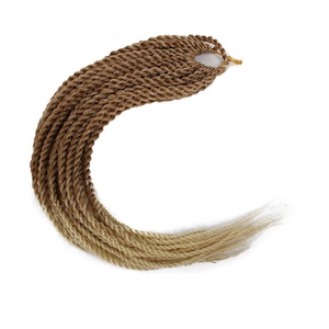 Tresses au crochet style torsades sénégalaises de 22 pouces, blond ombré, petites torsades <span class=keywords><strong>Havana</strong></span> au crochet pour femmes noires, 12 mèches/paquet - Product Image 2