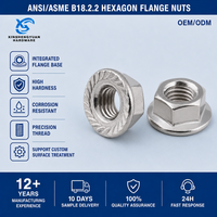 Écrou à bride personnalisable 1/4 en acier inoxydable, écrou hexagonal à bride 6 # -32 8 # -32 10 # -24 10 # -32 Écrous à insérer avec bride