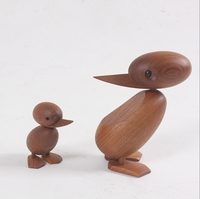 Décoration nordique en bois massif canard en bois décoration de la maison artisanat jouets en bois cadeaux marionnettes rurales américaines ornements