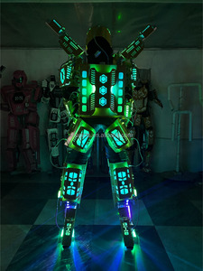 Disfraz de DJ con Robot gigante LED, talla única, ropa de actuación para zancos de salón, caminante, baile flamenco luminoso - Product Image 4