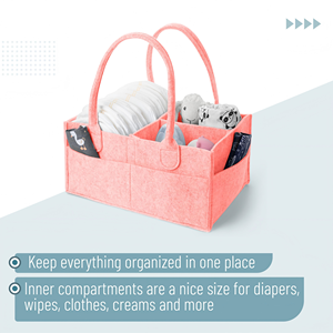 Bolsa de Pañales de Fieltro para Mamá, Bolsa de Almacenamiento de Artículos para Bebés - Product Image 4