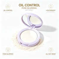 Poudre compacte illuminante LSFAIRY LF145Dewy avec miroir et éponge, plusieurs teintes, format voyage, logo personnalisé