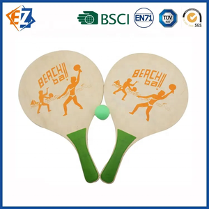Juego de raquetas de playa de madera baratas con pelota - Product Image 2