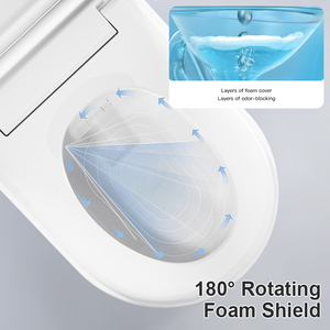 Toilette intelligente haut de gamme avec bouclier en mousse, technologie vocale IA de pointe, siège enfant, certifiée CUPC ETL, entièrement équipée pour les magasins - Product Image 3