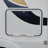 Porte de compartiment de camping-car hermétique et verrouillable, cadre en aluminium léger, trappe de rangement pour camping-car tout-terrain et conversion de motorhome