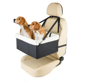 Cane seggiolino auto per cani di piccola taglia a doppio strato Oxford cucciolo seggiolino auto con guinzaglio di sicurezza per cani di sicurezza sedile posteriore per auto