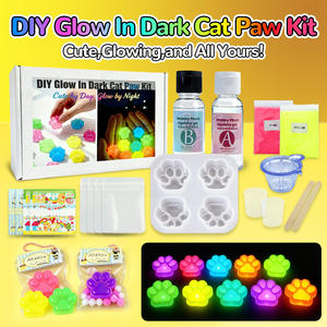 Kit de démarrage TIMESRUI en silicone liquide souple, moule patte de chat lumineux, jouet ASMR non toxique, Taba Squishy pour le travail du bois et la construction - Product Image 2