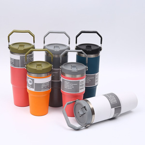 Hipdeer 30oz Modern Stainless Steel Tumbler Vacuum Insulated Handle Flip for Portable <b>Coffee</b> Mug Camping Outdoor Use - Product Image 1