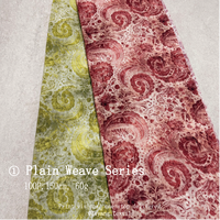 Tissu en Chiffon Imprimé Floral Paisley Effet Délavé Rétro, Matière Légère en Polyester Georgette pour la Confection de Vêtements