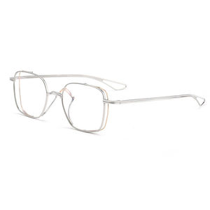 Gafas de Miopía para Mujer, Estilo Titas, Doble Aro, Retro, Ultraligeras, 8g, Hechas a Mano, de Titanio Puro, con Lentes AC - Product Image 1