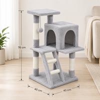 OEM Meilleures ventes Arbre à chat compact à double entrée avec échelle pour appartement
