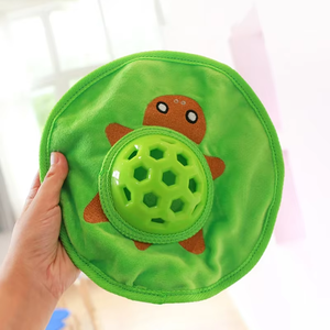 1 unidad de disco volador ecológico de dibujos animados para mascotas, juguete con sonido, tapete interactivo para alimentación lenta de perros, dispensador de comida, disco suave de 22 cm - Product Image 2