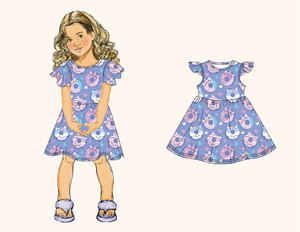 Vestido Informal con Volantes y Mangas con Volantes para Niñas Pequeñas Yiyuan, Vestido <span class=keywords><strong>de</strong></span> Verano para Niñas Pequeñas, Vestido <span class=keywords><strong>de</strong></span> Playa, 2-7 Años, Estampados Personalizados - Product Image 4