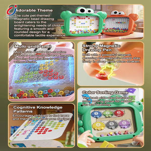 لوحة رسم مغناطيسية للأطفال من تشنغجي، ألعاب تعليمية ملونة على شكل سلطعون، لوحة خرز مغناطيسية، لوحة رسم للأطفال - Product Image 3