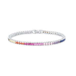 Women's 925 Sterling Silver Tennis Bracelet Gold Plated with 5A Zirconia <b>for</b> Parties Gifts Available in 2mm 2.5mm 3mm Sizes - Product Image 3