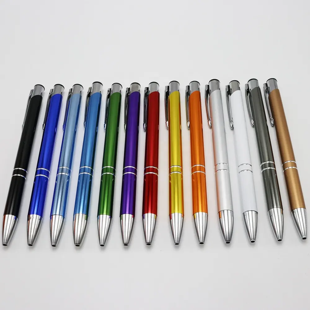 Hot Selling Personalized Advertising Custom Logo Cheap Metal Aluminum ballpoint Pen for Promotional gift