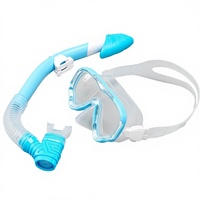 Gafas de Buceo Universales y Set de Snorkel con Máscara de Snorkel de Silicona Antivaho y Diseño Completamente Seco
