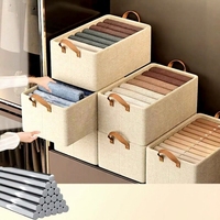 Organisateur de vêtements pour armoire en promotion, organiseur de tiroir amélioré avec poignée, organisateur de vêtements pliable pour la maison