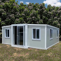 Kit de Estructura de Panel Sándwich para Casa Contenedor Rectangular Transpirable de 20 pies/40 pies, Prefabricada, Moderna, de Espesor Estándar, Económica para Exteriores