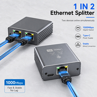 Répartiteur Ethernet Gigabit POE 1 entrée 2 sorties, commutateurs réseau 1000 Mbps, diviseur de port LAN RJ45 pour équipement de bureau à domicile