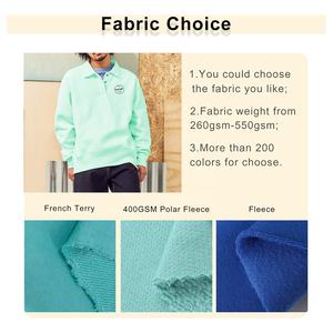 Venta superior Sudadera Polo para hombre Sudadera abotonada en blanco Sudadera de gran tamaño Cuello Polo Sudadera de algodón pesado Venta al por mayor Unisex - Product Image 4