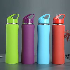 Daily Commute Insulated Drink <b>Bottle</b> 600ml <b>750ml</b> Stainless Steel Vacuum Sports Water <b>Bottle</b> Straw Nozzle Lid Matte Surface OEM - Product Image 6