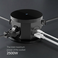 Multiprise de table escamotable pneumatique de haute qualité, 3 prises, IP44, 2 ports USB, ports Type C, prise US, pour usage en cuisine