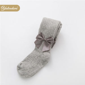 Medias de vestido de princesa de punto para niña, medias transpirables con lazo, venta al por mayor - Product Image 6