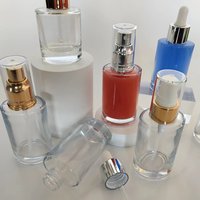 Luxe 20 30 40 50 60 80 100 120 ml ensemble de soins de la peau compte-gouttes cosmétique emballage bouteille de lotion pour le corps à pompe en verre rose givré