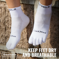 WRELS Chaussettes à cinq doigts en gros, chaussettes de sport personnalisées, respirantes, absorbant la transpiration, socquettes, accessoires de fitness et de course