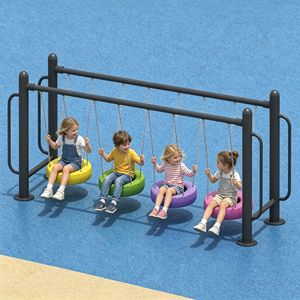 Equipo de suspensión comercial para exteriores: puente de columpios de neumáticos para integración sensorial - Product Image 2