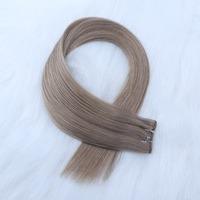 Extensions de cheveux humains Genius Wefts 100g, tissées à la main, européennes, super double drawn, ondulées et lisses
