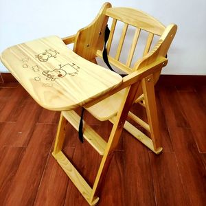 Seggiolone per Bambini in <span class=keywords><strong>Legno</strong></span> Naturale, Ecologico, Ergonomico, Pieghevole e Portatile, per Casa e Ristorante - Product Image 1