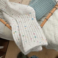 Vente en gros de chaussettes à pois en laine d'agneau thermique épaisse pour femmes Chaussettes d'hiver en laine douce japonaise