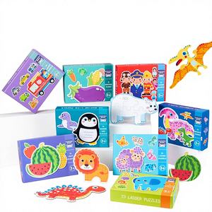 Puzzle in Legno Grande da 33 Pezzi con 8 Disegni, Cartoni Animati, Animali, Veicoli e Personaggi per l'Apprendimento dei Bambini - Product Image 2