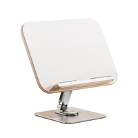 Nouveauté YD-10 Support de lecture multifonction en bois réglable en hauteur et pivotant à 360° pour ordinateur portable, tablette et écriture
