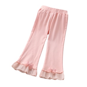 <span class=keywords><strong>Leggings</strong></span> Estivi in Cotone Sottile per Bambine, con Elastico in Vita e Rivestimento in PU, Pantaloni Lunghi Eleganti per Primavera e Autunno - Product Image 5