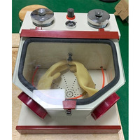Équipement de laboratoire dentaire Double stylo jumeau Pistolet de sablage Sableuse dentaire Machine de sablage avec tiroir