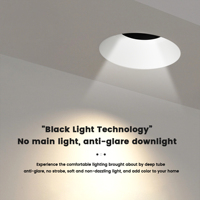 15 ° 24 ° 36 ° 60 ° Angle réglable Anti-éblouissement Concave Anti-éblouissement Commercial Intérieur Downlight