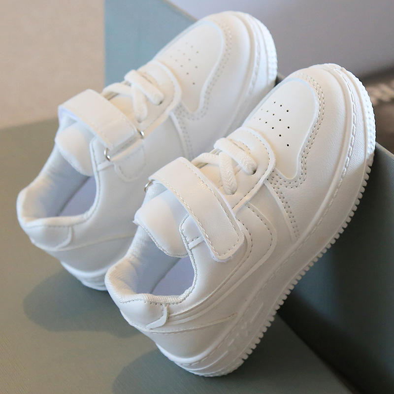 Plain White Shoes Kids Shoes Lightweight Breathable