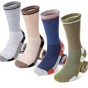 Wholesale Organic Recycled Cotton Moisture Wicking Knitted Crew <b>Socks</b> for Men & Children Heavy Duty Terry <b>Winter</b> Hiking Work - Product Image 3