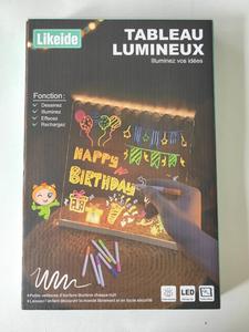 ERPS.L. Pizarra de Dibujo LED Acrílica Moderna de 20x30cm con Siete Colores de Rotulador y Soporte para Manualidades Infantiles - Product Image 5
