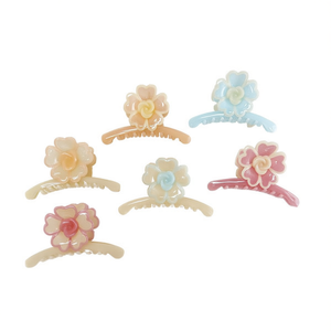 Fermaglio per capelli con fiore rosa, 2 pezzi per colore, colori pastello, per donne e ragazze - Product Image 1