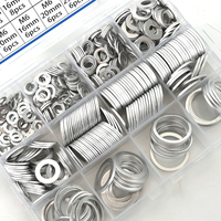 Kit d'assortiment de 190 joints toriques et rondelles d'étanchéité en aluminium, résistants aux hautes températures, pour la réparation des bouchons de vidange d'huile et de carburant de voiture