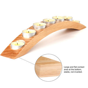 Real Wood <strong>Tealight</strong> Candle <strong>Holder</strong>, Holds 7 <strong>Tealight</strong> Candle/LED Candle, Decorative Candlestick <strong>Holder</strong> for Home Dinning and Party - Product Image 3
