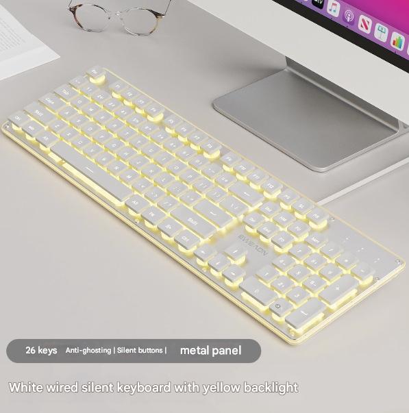 Moonlight Silver [Wireless Yellow Light Keyboard]