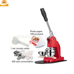 Vải Bao Phủ Nút Badge Making Machine Hình Chữ Nhật Nút Pin Badge Maker