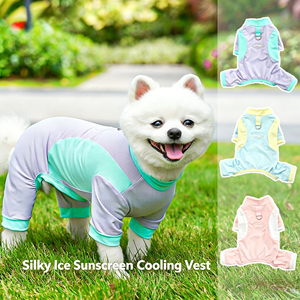 Summer Large Dog Ice Silk Cooling Shirt 4-Legged Pet Apparel Breathable Sunscreen <b>Cat</b> Dog Vest - Product Image 6